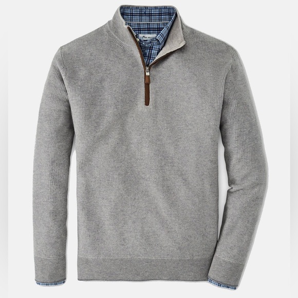 Peter Millar Crown Merino Wool Cashmere Quarter-Zip PulloverMen’s Large